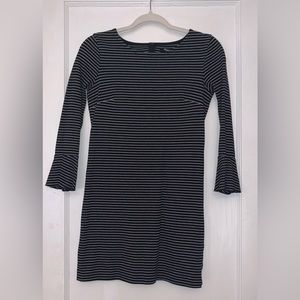 Madewell Knot Bell-Sleeve Stripped Dress